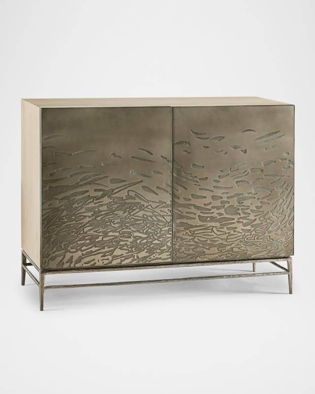 Water Diel Acid-Etched 2-Door Chest